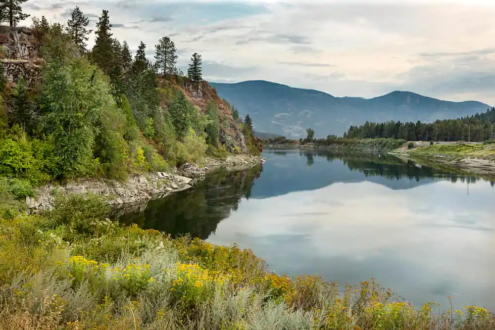 Selkirk Mountains and Kootenay River