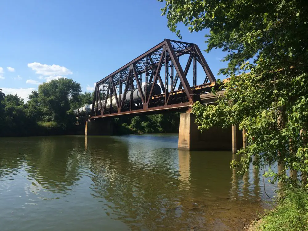 Railroad Bridge Over Lee Creek In Van Buren Arkansas
