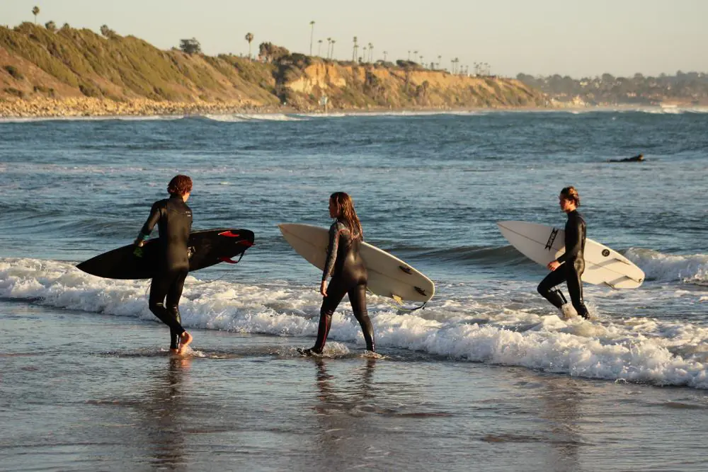 Surfing in Encinitas