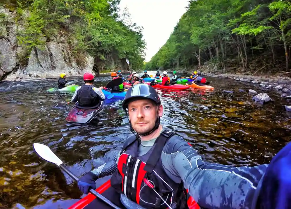 Kayaker on the Farmington River