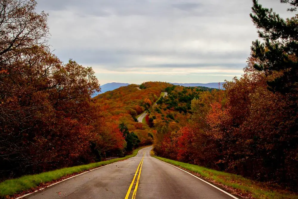 Talimena Scenic Byway In The Fall