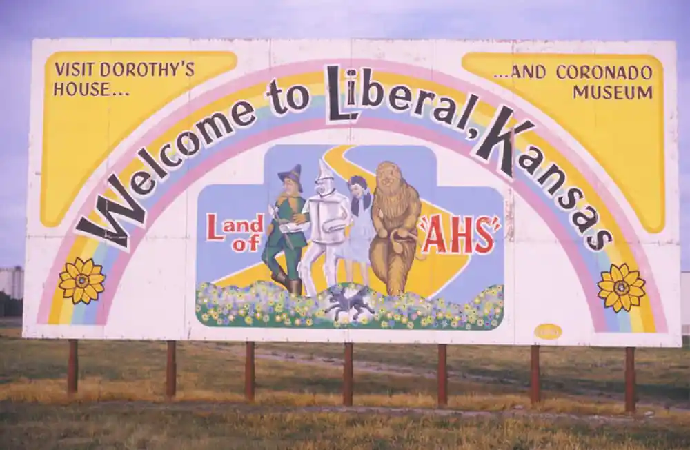 Sign for Liberal, Kansas