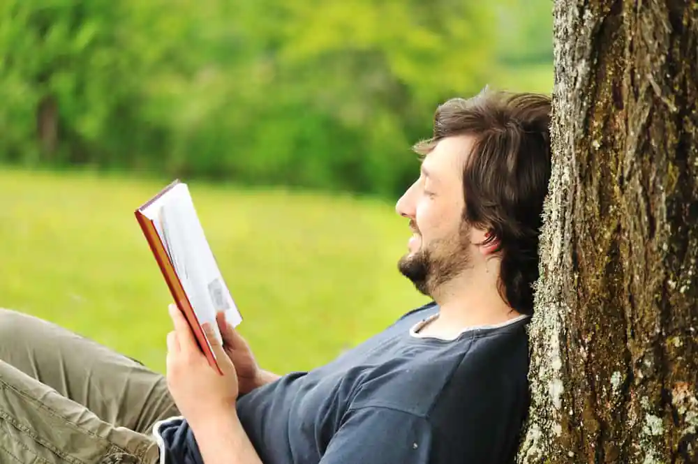 Reading a Book in the Park