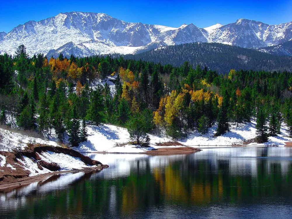 Pikes Peak At Crystal Reservoir