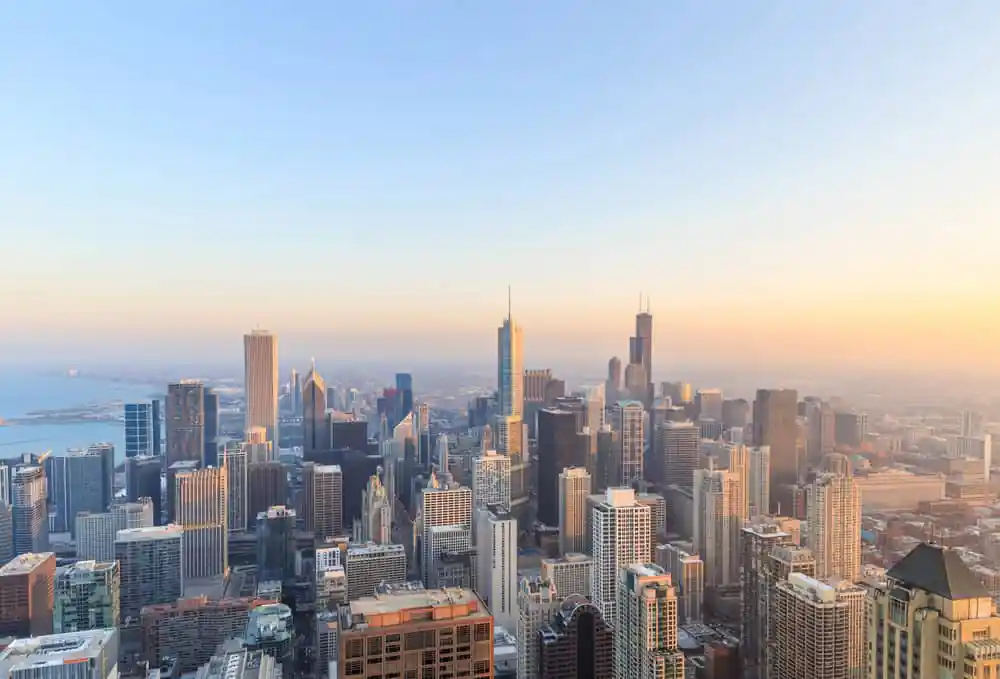 Aerial view of Chicago